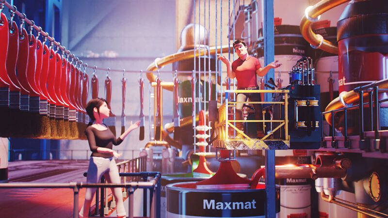 Maxmat 3D Character Animation on car with Pixar Luxo Lamp - Nebula Studios